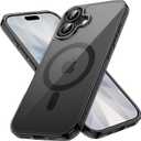 JETech Magnetic Case for iPhone 17 6.3-Inch Compatible with MagSafe, Shockproof Phone Bumper Cover, Anti-Scratch Clear Back (Black)