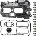 Engine Valve Cover Compatible with BMW 228i 320i 328i GT xDrive X1 X3 X4 X5 Z4 2.0L L4 2012-2018 Replace 11127625477 11127588412