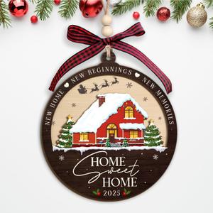 7 x Housewarming Gifts New Home 2025 - New Home Ornament 2025, First Home Keepsake Gift for Couples, Homeowners - Best Housewarming Presents 2025, Gift Ideas for New Homeowners - Wooden Ornament