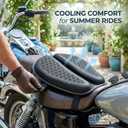 Motorcycle Seat Cushion 3D Honeycomb Motorcycle Gel Seat Cushion Petal Shape Design - Not Stuffy, Protecting Sensitive Areas, Stay Cool and Comfortable for Long Ride