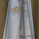 WOPITUES Floating Shelves with Gold Metal Guardrail, Shelves for Wall Decor Set of 3, Wall Shelves for Bedroom, Bathroom, Kitchen, Living Room, Plants, Picture Frames, Art- White and Gold (15.7 inch)