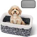 Amazon.com : BurgeonNest Center Console Dog Car Seat for Small Dogs, Puppy Cat Car Seat Booster with Soft Cushion Safety Belt, Seats Safe & Cozy Metal Frame Armrest Dog Booster Pet Under 11 lbs (Graffiti) : Pet Supplies