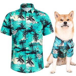 Dog Shirts Hawaii Dog Clothes for Small Medium Large Dogs Owner and Pet Shirts are Sold Separately (5XL-(85.1-110lb)-Chest~40.9" for Pets)