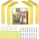 Anti Tip Furniture Anchors for Baby Pet Proofing,Furniture Wall Anchor Furniture Dresser Bookshelf Falling Prevention Device for Children (Yellow)