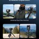 TELESIN Magnetic Quick Release Adapter Mount for DJI Osmo Action 5 Pro/4/3 & OSMO 360, 2-in-1 Foldable Base with 1/4" Screw Hole, DJI OSMO 360 Osmo Action 5 Pro Accessories