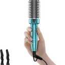 Terviiix Thermal Brush, MINI 1.5 Inch Hot Brush, Ionic Heated Round Brush, Tourmaline Ceramic Ionic Curling Iron for Short to Medium Hair, Adjustable Temperature, Dual Voltage