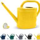 2 Gallon Watering Can, Outdoor Watering Can for Plants, Garden Water Can with Removable Long Spout and Stainless Steel Sprinkler Head, Large Water Can for Greenhouse (Yellow, 2 Gallon)