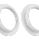 DiCUNO E26 Lamp Shade Rings, White Light Socket Ring, Lock Socket Replacement for Standard Base Lamp Holder, Inside Threaded Diameter 1-1/2 Inch (39mm), 2-Pack