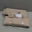 Pinch Pleated Linen Curtains 102 Inches Long 2 Panels Set for Living Room Bedroom Farmhouse Burlap Back Tab Pinch Pleat Drapes Ceiling Floor Window Curtains 102 Inch Length Gray Beige Tan Neutral