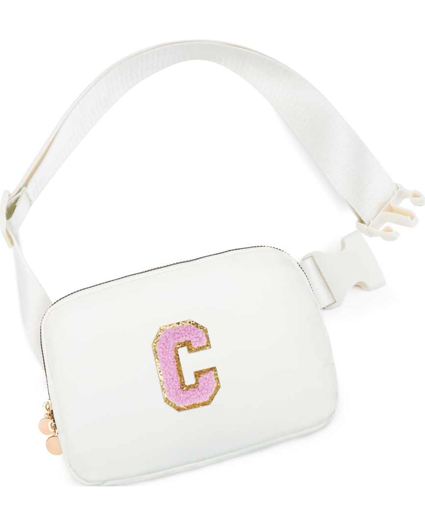 Birthday Gifts for 4 5 6 7 8 9 10 11 12 13 Year Old Girls,Gifts for Teens Kids Daughter Sister Her,Two Way Zipper Crossbody Bag Fanny Pack Belt Bag Cute Trendy Stuff - Cream, C