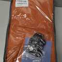 INOVADAY Thermal Sliding Door Curtains 100% Blackout Curtains for Bedroom, Sliding Glass Door Drapes Extra Wide for Patio Linen Textured Farmhouse Window Treatment, Burnt Orange, 1 Panel, W100xL96