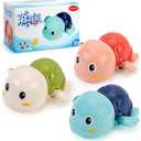 SEPHIX Bath Toys for Toddlers 1-3, Cute Swimming Turtle Bath Toys for 1 2 Year Old Boy Girl Gifts, Water Pool Toys for Baby Toddler Toys Age 1-4, Wind-up Infant Bathtub Toys, 3 Pack