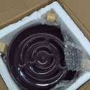 Elevated Slow Feeder Dog Bowl - Ceramic Maze Food Dish with Bamboo Stand - Raised Feeding Bowl for Fast Eaters - Ideal for Small and Medium Dogs - Purple - 6.7 inch (1.25 CUP)