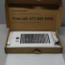 Super Quiet Register Booster Fan for 6" x 10" Register Holes, Smart Register Vent with Dual Intelligent Thermostat and WIFI App Control, Heating Cooling AC Vent Fan (White)