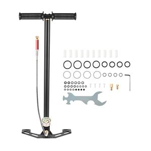 PINTY PCP Hand Air Pump, 4500 psi High Pressure Hand Pump with Oil Moisture Filter Pressure Gauge, 3-Stage PCP Air Pump with Aluminum Alloy Tube, Hand Fill Pump for Airsoft Rifle Air Gun Paintball Gun