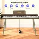 Digital Piano Keyboard 88 Key Semi-Weighted Full Size Electric Piano, 4 leg Stand