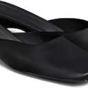 Coutgo Women's Mules Low Kitten Heel Closed Square Toe Slip On Backless Dress Shoes,Size Fits Large 9