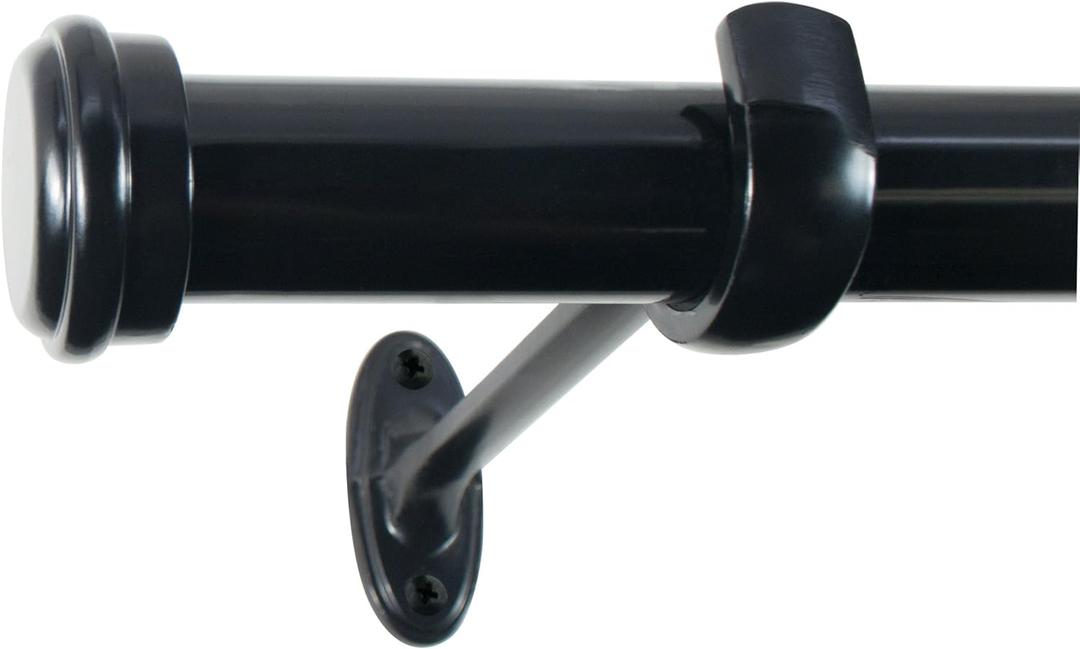 Decopolitan 27941-72ES 7/8-Inch End Cap Curtain Rod Set, 72 to 144-Inch, Black Espresso Decopolitan 27941-72ES 7/8-Inch End Cap Curtain Rod Set, 72 to 144-Inch, Black Espresso