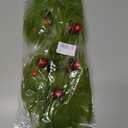 17 Inch Christmas Tree Picks, 6 PCS Lime Green Furry Curly Stems with Red Glitter Balls, Flexible Christmas Tree Topper Decorations for Holiday Arrangements, Wreaths & Table Christmas Decor