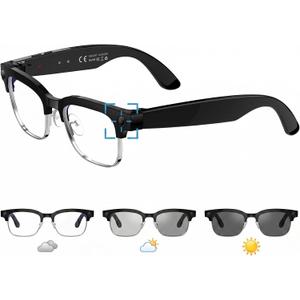 AI Smart Glasses with Camera & Video 1080P HD, Wearable Video Recording Glasses, Hands-Free First-Person View for Live Vlog, Travel and Sports