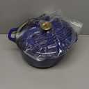 Mueller 6qt Enameled Cast Iron Dutch Oven, Heavy-Duty Casserole and Braiser Pan with Lid and Knob, Safe for All Cooktops, Aqua Blue
