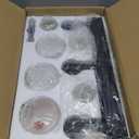 SineRise Black Vanity Light (3-Light, 17-Inch), (3000K/4000K/6000K, Dimmable), Eye Protection LED Bathroom Light Fixture, Modern Wall Light Over Mirror with Clear Glass Shade