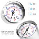 TAILONZ PNEUMATIC 1/2 Inch NPT 2 in 1 Air Filter Pressure Regulator Combo Piggyback, Air Tool Compressor Filter with Gauge AF4000+AR4000