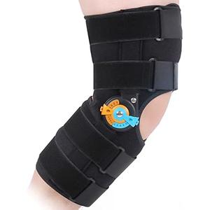 Tairibousy Hinged Knee Brace with Side Stabilizers ROM Knee Support Adjustable Knee Immobilizer for Knee Pain ACL MCL PCL Arthritis Meniscus Tear Post OP Recovery for Men and Women (M)