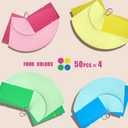 Colored Index Cards 3x5, YIZUUN Flash Cards with Ring, 200 PCS, Ruled Note Cards, Flash Cards for Studying, 3x5 Note Cards for Office, Home, School