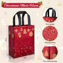 STYPOP 16 Pack 10" Christmas Gift Bags Medium Size with Tissue Paper, Reusable Non-Woven Christmas Tote Bags with Handles, Perfect for Holiday Gift Wrap/Party Favor Supplies, 10.2"  8.3"  4"