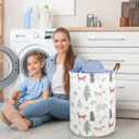 FXOLCSHE Animal Baby Laundry Basket,Woodland Animals Baby laundry hamper,Toy basket for boys,Nursery Hamper Gift Baskets for Bedroom,Toy Bin,Gift Basket.Baby room decor(Animal)