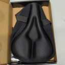 Zacro Bike Seat Cushion - Gel Padded Bike Seat Cover for Men Women Comfort, Extra Soft Exercise Bicycle Seat Compatible with Peloton, Outdoor & Indoor Bike Saddles (Black)