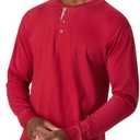 Hanes Mens T-Shirts, Men's Beefyt Henley Shirts, Men's Cotton Long Sleeve Shirts (X-Large)