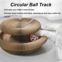 Kitty Curls Cat Toy,Magic Organ Cat Toy,Cardboard Cat Scratcher,Foldable Recyclable Cat Accordion Toy for Indoor Cat Playing,Interactive Scratch Pad with Toy Ball(1pc)