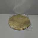 Tioncy 50 Pcs Round Paper Placemats Decorative Disposable Place Mats Table Mats for Dining Wedding Table Decoration Home Banquet New Years Festive Party Birthday Holiday (Gold)