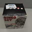 Deluxe Bingo Game Set with Laser Engraved Balls & 300 Chips – Includes 8" Metal Bingo Cage, 100 Large Print Cards, Master Board, Storage Bag for Family Parties & Group Games