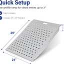 Shed Ramp 29" x 24" Loading Ramp for Lawn Mower, ATV and Motorcycle