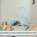 120-Piece White Plastic Baby Nursery Closet Hangers, Anti-Slip Laundry Infant Pant Hanger for Newborn Clothes Gift, Ultra-Thin Hanger for Girl Boy Toddler