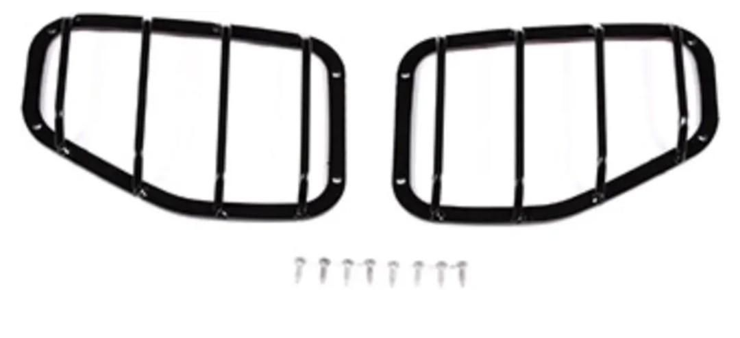 Car Rear Bumper Tail Light Cover Trim Lamp Frame Compatible for Hummer H3 2005-2009 Stainless Steel Black Interior Accessories(Style C)