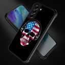 CARLOCA Compatible with Samsung S22 Case,American DJ Skull Samsung Galaxy S22 Cases Graphic Design Shockproof Anti-Scratch Drop Protection Case