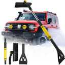 34" Extendable Ice Scraper and Snow Brush for Car Windshield, 360 Rotating (R001)
