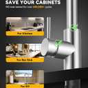 Hiqufet Kitchen Faucet with Pull Down Sprayer, Single Handle High Arc Kitchen Sink Faucet, Lead-Free Stainless Steel Modern Rv Bar Sink Faucets (Brushed Nickel)