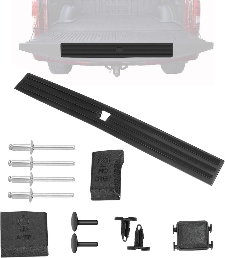 KARPAL Tailgate Molding Trim Compatible with Ford F150 2015-2020, Flexible Flex Step Cap Top Trim Protector Cover w/Release Button, Replaces FL3Z9940602B FO1904135
