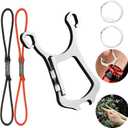 Titanium slingshot set multifunctional creative gadget portable bottle opener keychain suitable for outdoor travel mountaineering hiking camping picnic gadgets