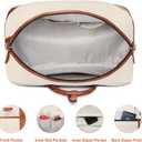 Weekender Bag for Women, Large Overnight Bag Canvas Travel Duffel Bag Carry On Tote with Shoe Compartment 21" 3Pcs Set