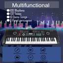61 Key Piano Keyboard with Built-in Speaker & Microphone, Portable Electronic Digital Piano for Beginners, Ideal Musical Gift with Teaching Features