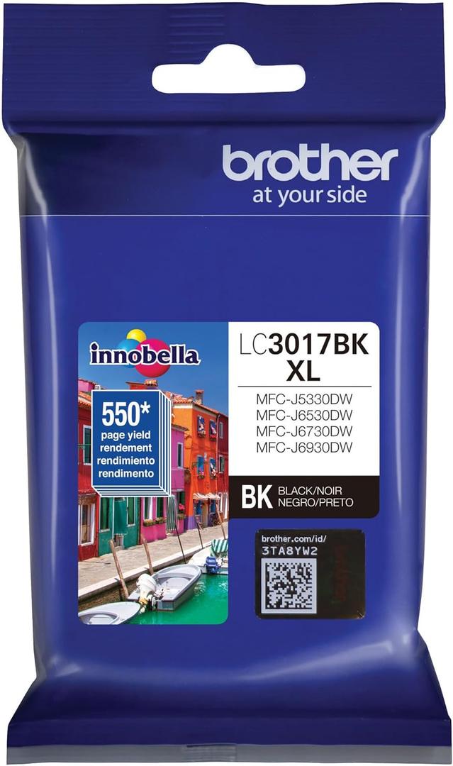 Brother LC3017BK High Yield Black Ink Cartridge, Pack of 1