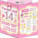 Happy 14th Birthday Card Gift Decorations Gift for Girls Her, 10.6 x 7.9 inches