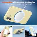 zapica Magnetic for iPhone 16 Plus Case, Upgraded [Camera Control Button] [Full Camera Protection] [with 1 Screen Protector] Translucent Matte Shockproof Protective Phone Cover, Yellow