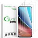 amFilm Tempered Glass Screen Protector for Motorola Moto G Stylus 4G 5G 2023 with Easy Installation Handles, HD Clear, Anti-Scratch Bubble-Free (Pack of 3)